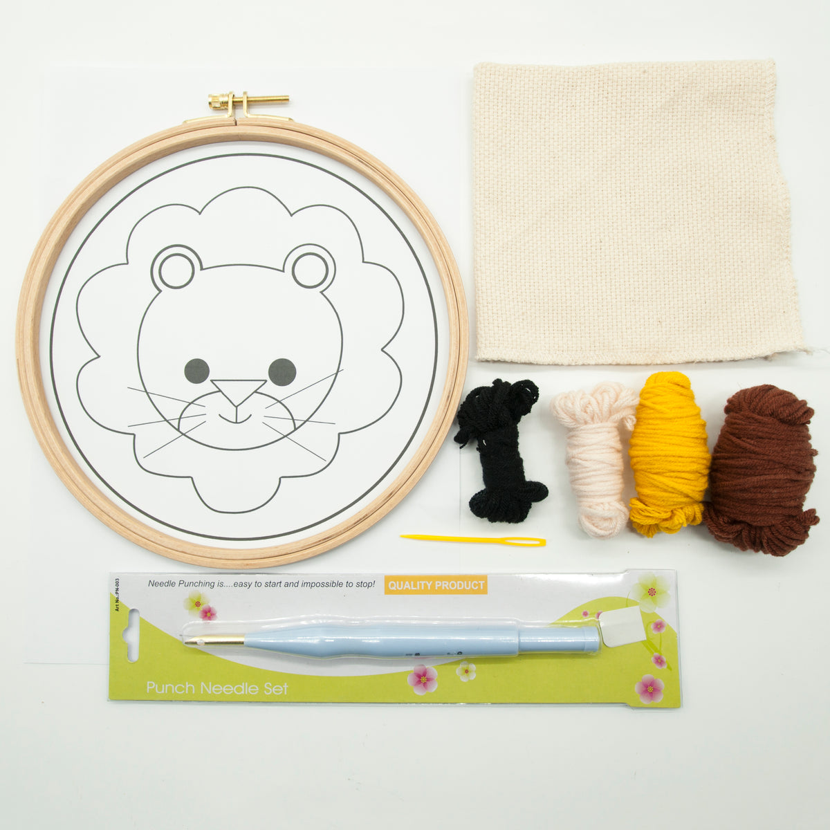 The Modern Crafter Lion Punch Needle Kit For Beginners - Antiquaria